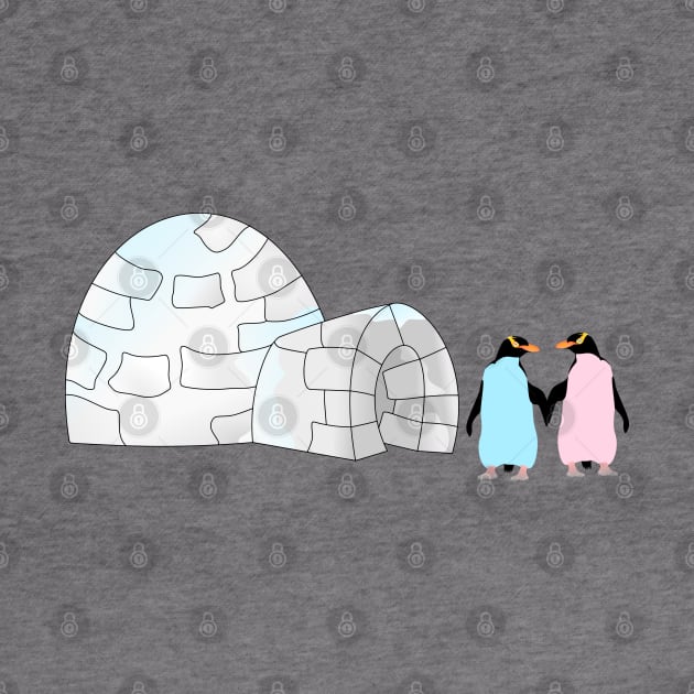 Penguins and Igloo by mailboxdisco